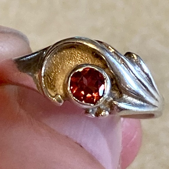 Sterling Garnet Ring - Picture 2 of 11